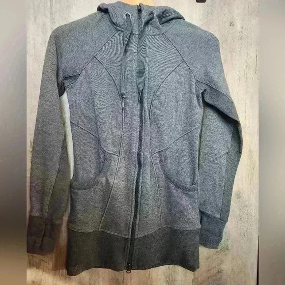 Athleta CYA Define Zip Up Hoodie Athletic Jacket Grey Size XXS Women’s - Picture 2 of 15